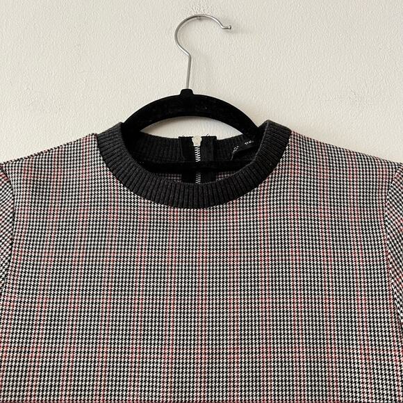 Zara Houndstooth Long Sleeve Mini Dress - Picture 4 of 5